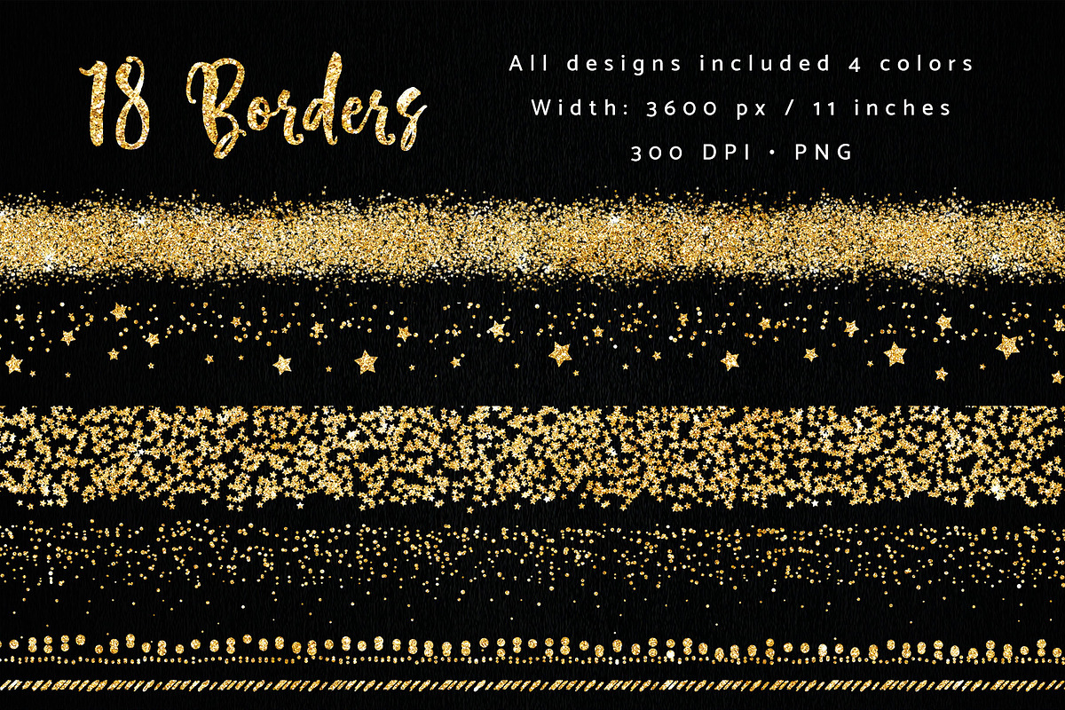 Glitter Photo Overlay Frames Borders, a Texture Graphic by Nifty Template Studio (Photo 5 of 12)