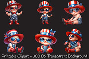 4th Of July Cute Baby Boy Clipart, a Person Illustration by RobertsArt (Thumbnail 3 of 7)