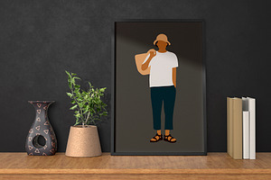 Black Man Clipart. Abstract People