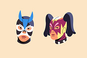 Mexican lucha libre wrestlers set, a Person Illustration by PaperTrident (Thumbnail 2 of 6)