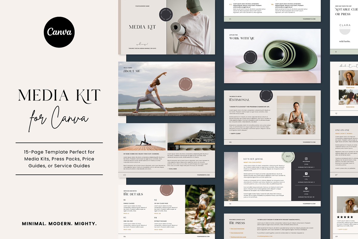 Canva Media Kit | Emme, a Marketing Template by Erin Cassidy (Photo 1 of 8)