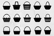 Basket Silhouette SVG, an Object Illustration by newminddesign (Thumbnail 1 of 3)