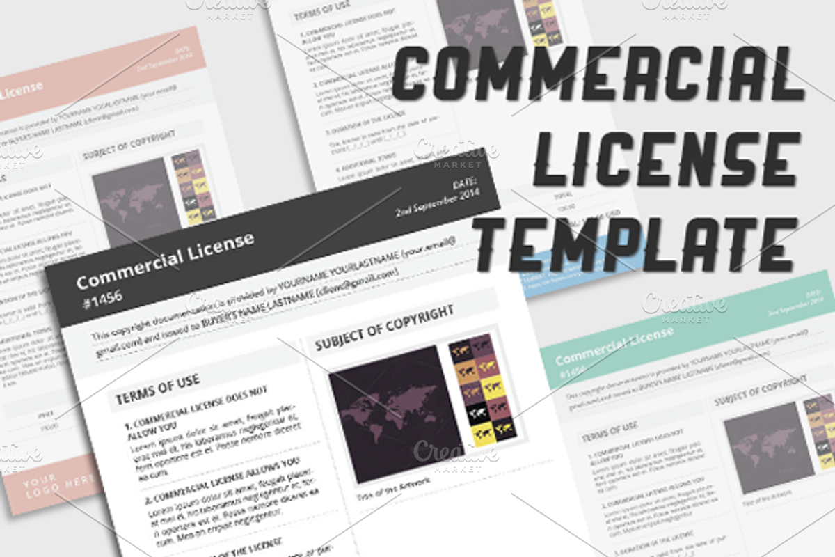 Commercial License Template, a Stationery Template by Design Shop (Photo 1 of 3)