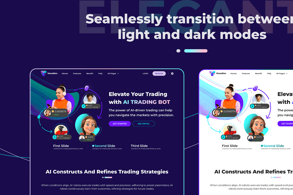 React Next NFT AI Website Template, a Websites & App Template by UInstrument (Photo 3 of 5)
