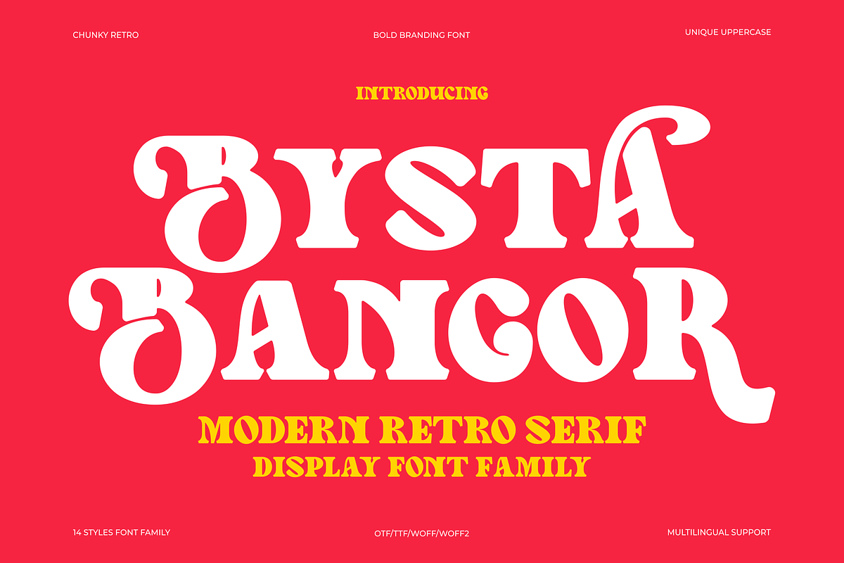Bysta Bangor - Modern Retro Serif, a Serif Font by agnyhasyastudio (Photo 1 of 17)