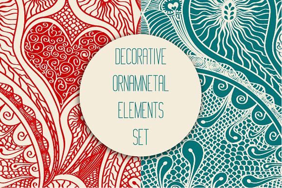 Ornamental Decorative Elements Set