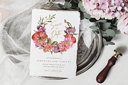 Floral Wreath Save the Date Card, an Invitation Template by R Whitehurst Design (Thumbnail 1 of 3)