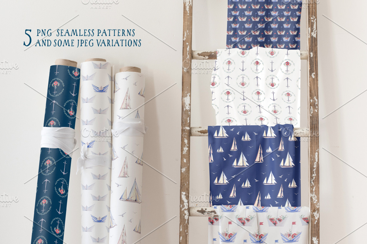 NAUTICAL SUMMER Watercolor set, an Illustration by Lemaris (Photo 6 of 7)