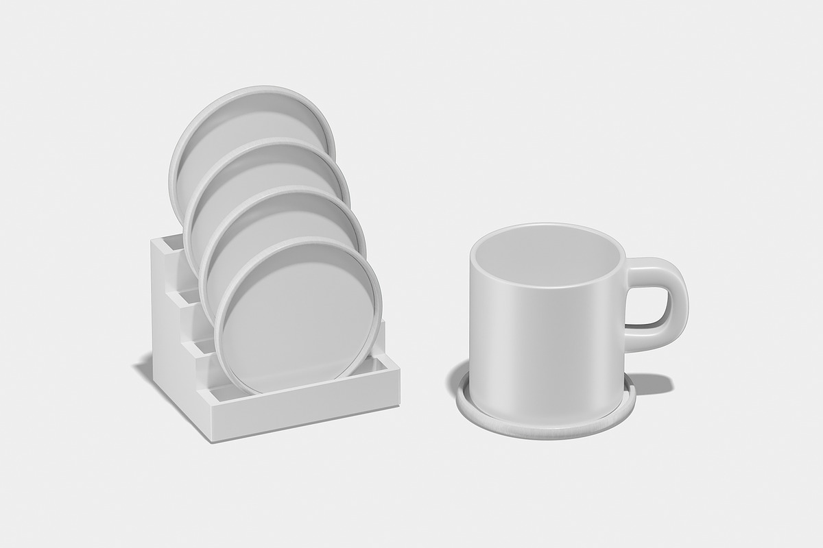 Coaster Mockupa, a Household Mockup by Unerispace (Photo 3 of 5)