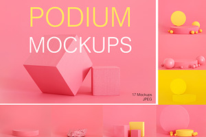 Podium Mockups Set, JPEG