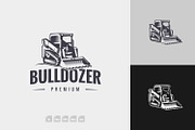 Bulldozer Vintage Logo, a Branding & Logo Template by tkzgraphic (Thumbnail 1 of 2)