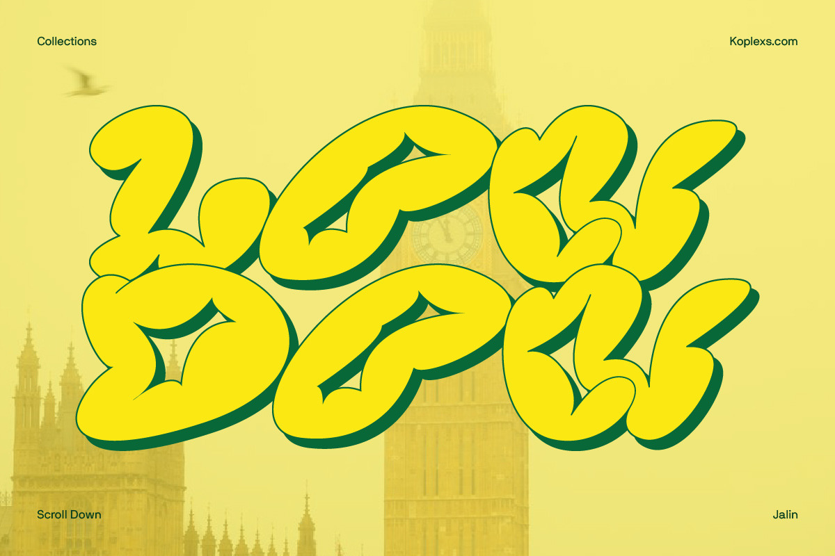 Jaliw Font | Display Typeface, a Handwritten Font by Koplexs Studio (Photo 4 of 10)