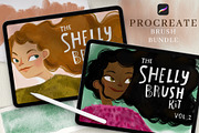 The ShellyBrush Kit Bundle Vol 1+2, a Brush Add-On by Shelly Laslo Illustration (Thumbnail 1 of 10)