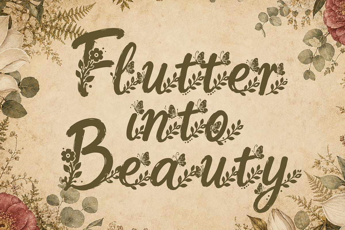 Aerisfly - Butterflies & Floral, a Script Font by HypeWorksCo (Photo 3 of 17)