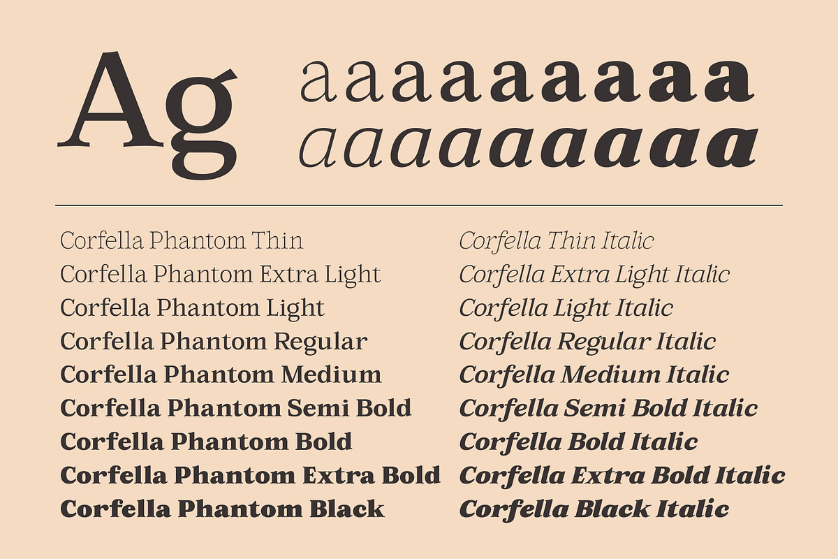 Corfella Phantom, a Serif Font by Propertype (Photo 4 of 12)