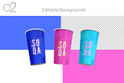 Paper Cup With Straw and Lid Mockup, a Packaging Mockup by Sheikhadesign (Thumbnail 3 of 11)