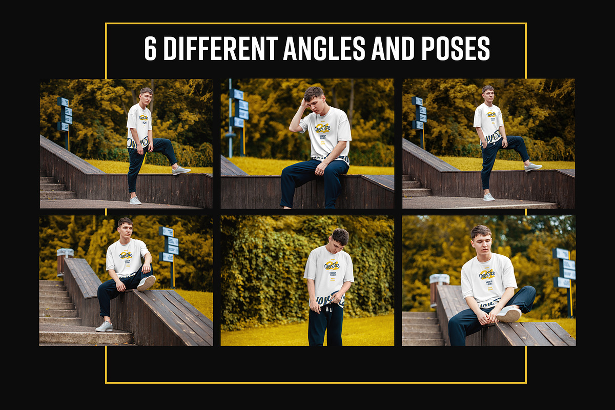 6 Oversized T-Shirt Mockup, a Shirt Mockup by Grow Design Craft Studio (Photo 4 of 4)