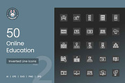 50 Online Education Icons, an Icon by IconBunny (Thumbnail 1 of 2)