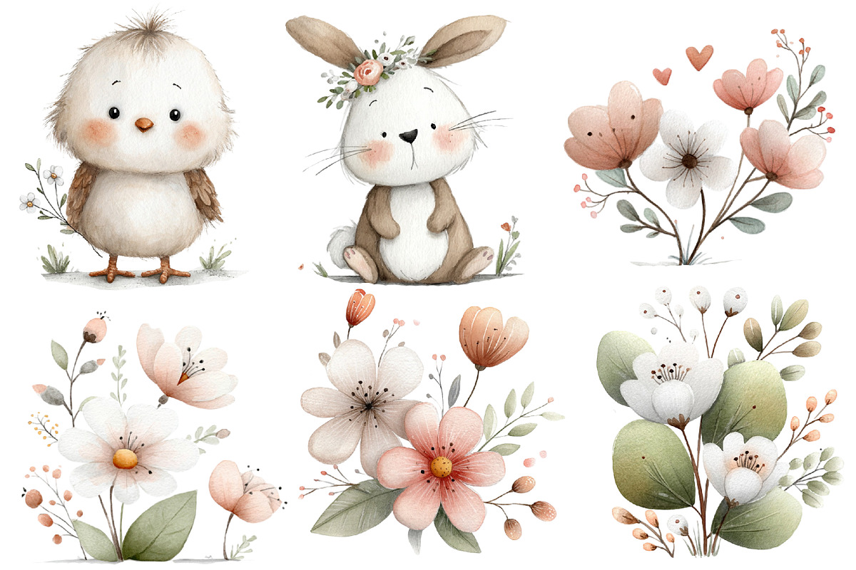 Watercolor Spring Clipart, an Illustration by Designworld (Photo 4 of 5)
