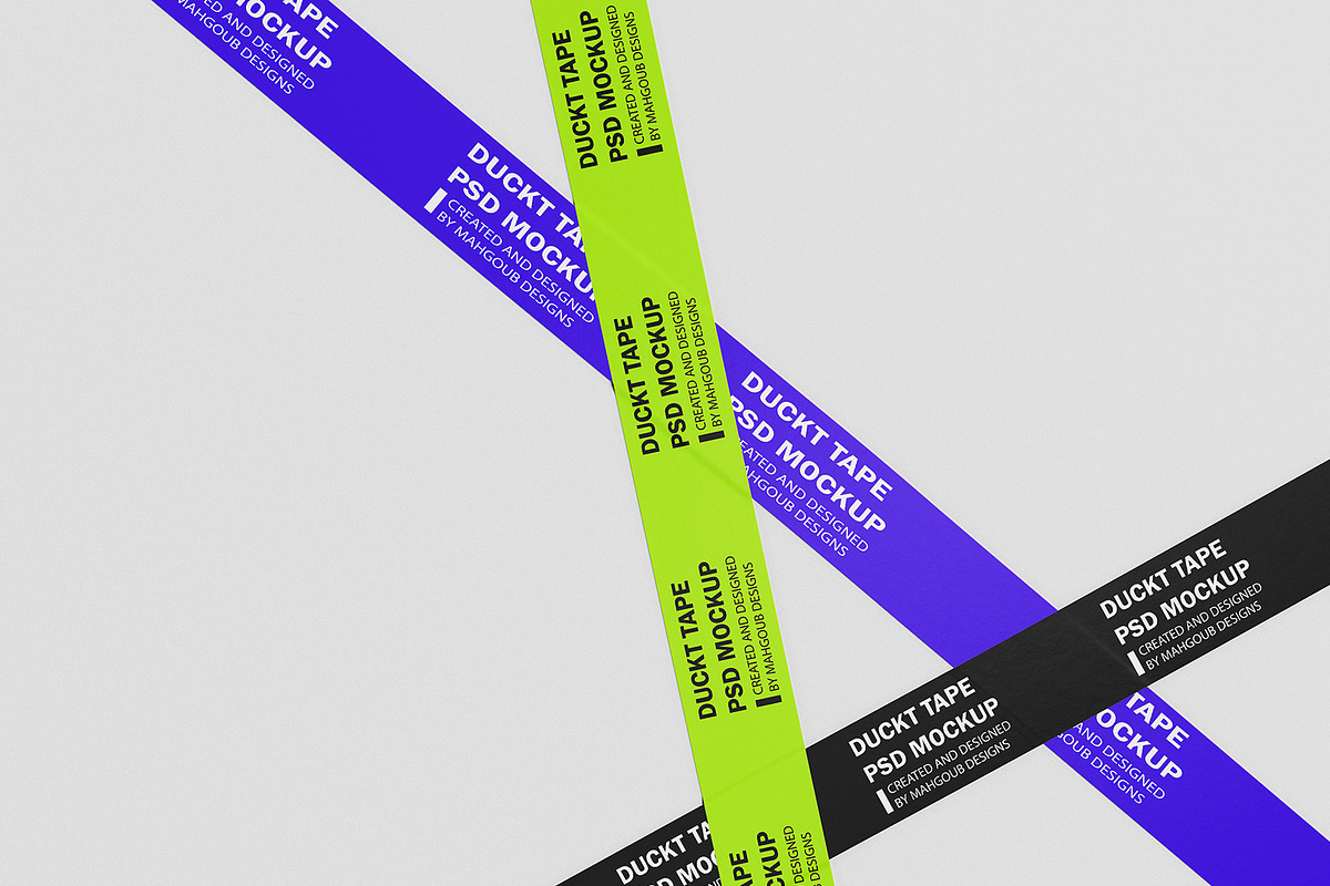 Duct Tape & Tape Strips Mockup | PSD, a Packaging Mockup by Mocklux (Photo 3 of 4)