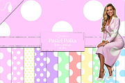 Pastel Polka Dots Digital Paper, a Pattern Graphic by Creative Matrix82 (Thumbnail 1 of 6)