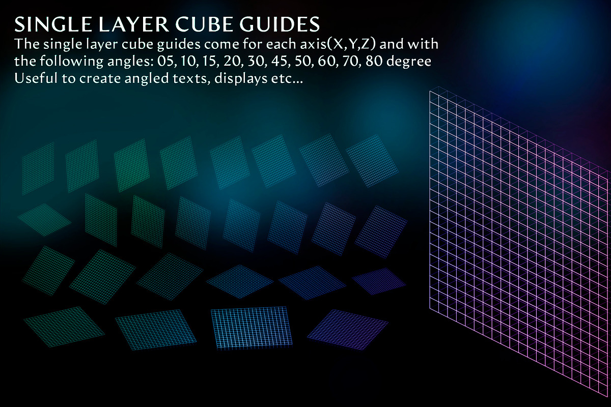 160 Isometric Guides (PNG, Brushes), a Brush Add-On by xresch (Photo 13 of 14)
