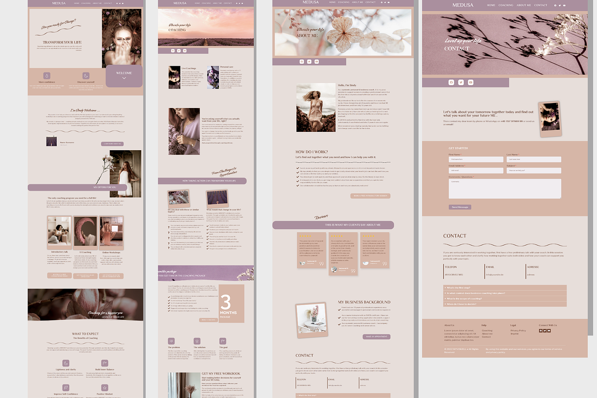 Feminine Wordpress theme Coach, a WordPress Template by myvisuell.de Webdesign (Photo 8 of 10)