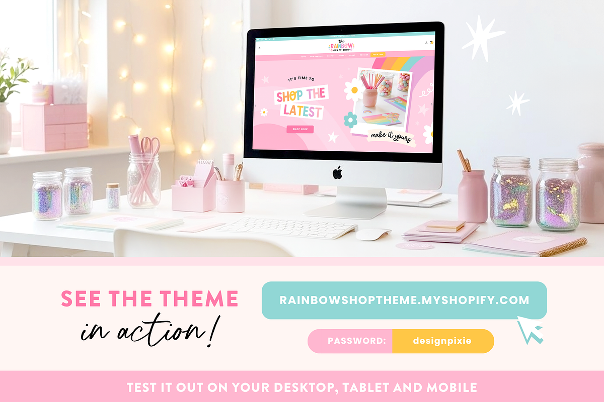 Rainbow Shopify Theme for Craft, a Shopify Template by Design Pixie (Photo 4 of 11)
