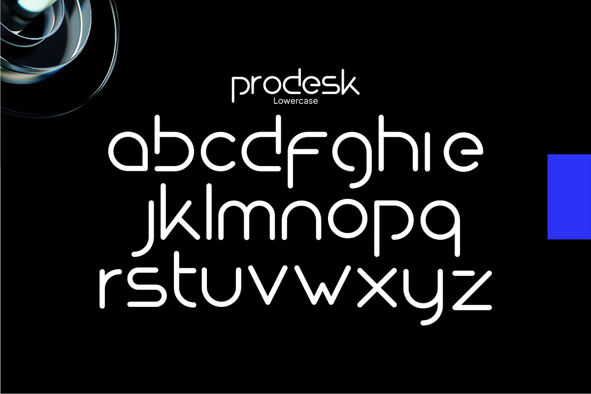 Prodesk - Techno Font, a Sans Serif Font by Eklip Studio (Photo 3 of 8)