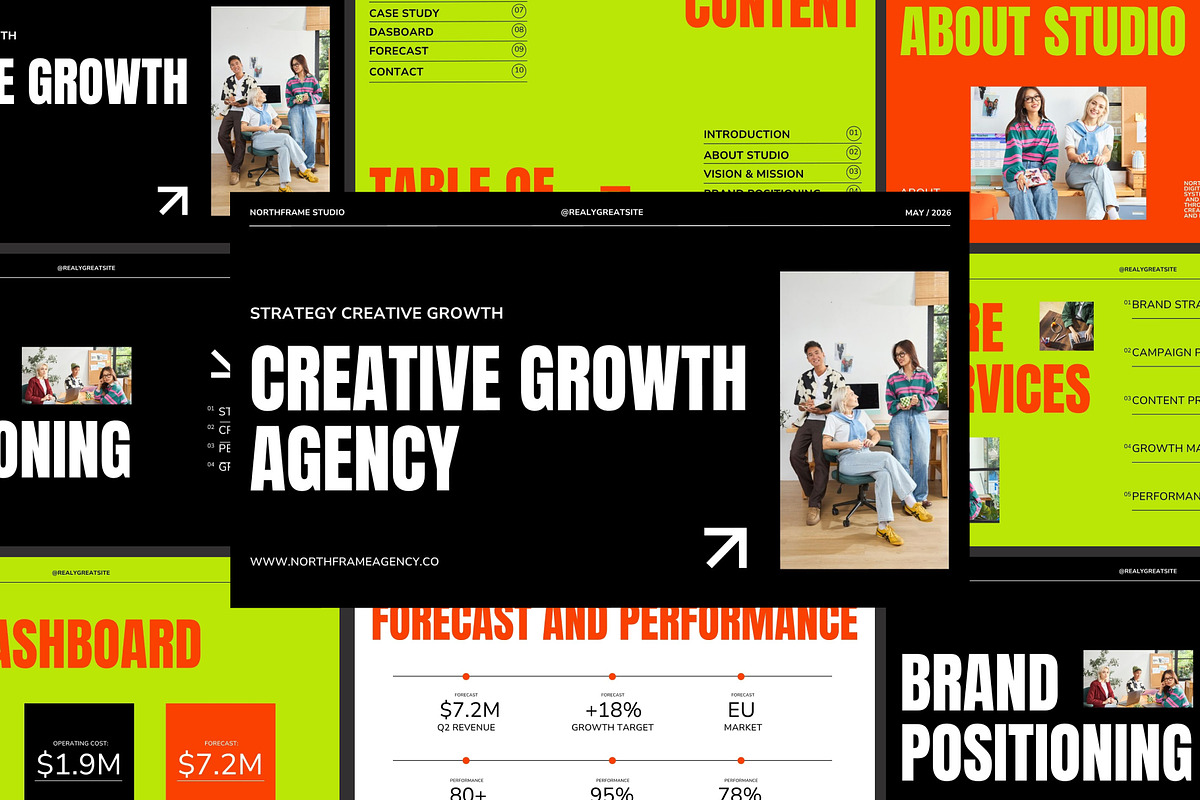 Creative Agency PPT, a Presentation Template by adoestudio (Photo 1 of 9)