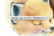 Watercolor Red Foxes, an Animal Illustration by Budogoshch (Thumbnail 5 of 5)