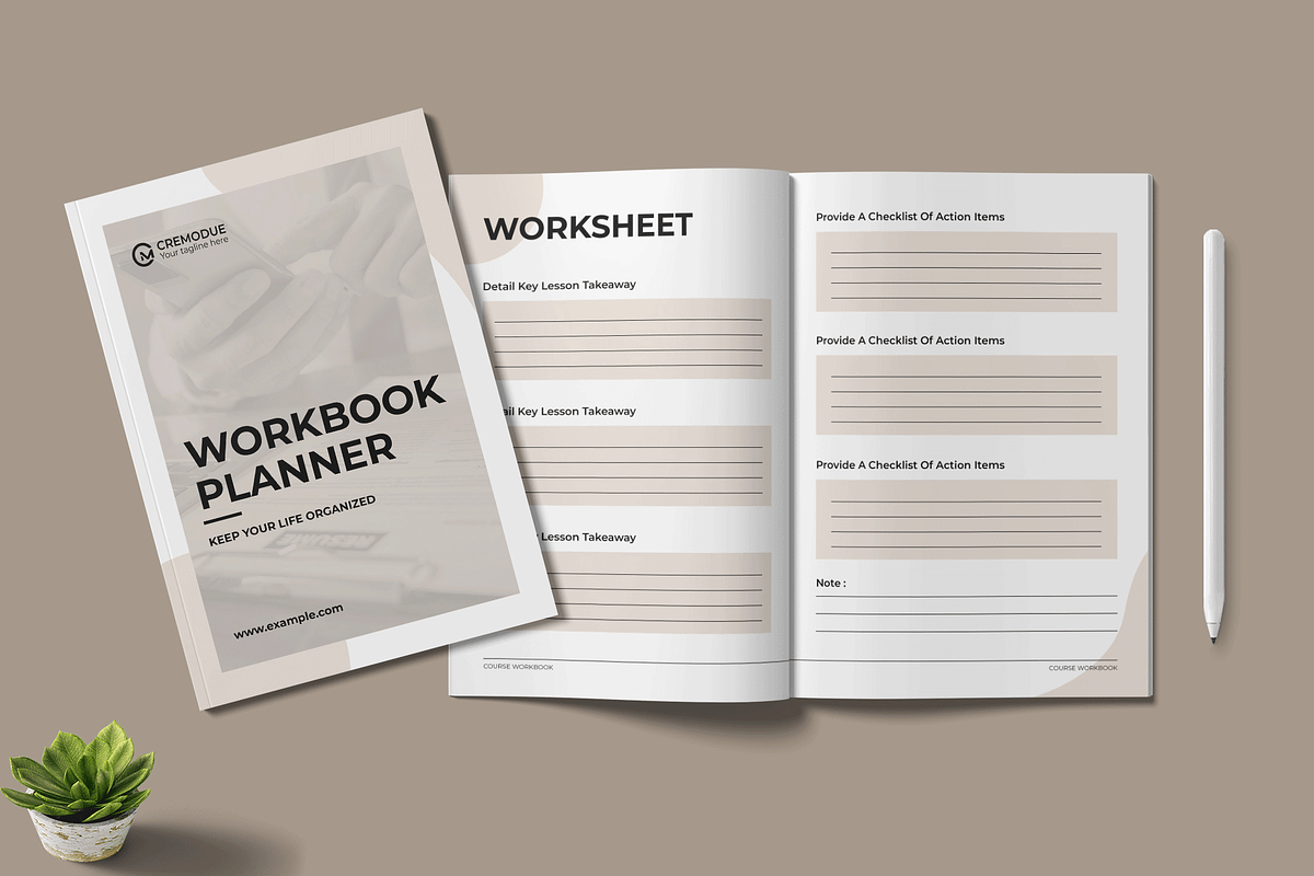 Workbook Planner Design Template