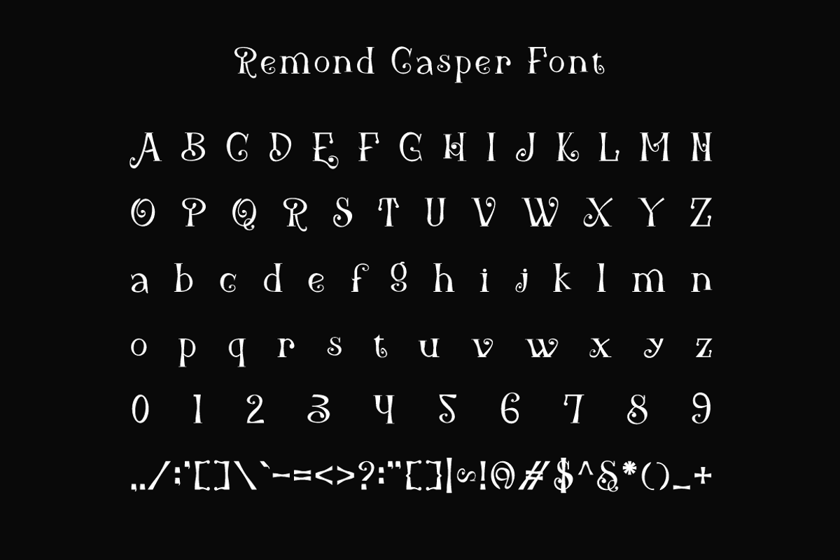 Remond Casper - Magic Halloween Font, a Serif Font by Iqsiart Studio (Photo 5 of 7)