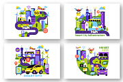 10 Smart City Infrastructure, a Technology Illustration by denayunebgt (Thumbnail 2 of 4)