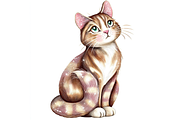 Prompt Cuddle Cats Clipart, a Decorative Illustration by Creative design (Thumbnail 6 of 7)