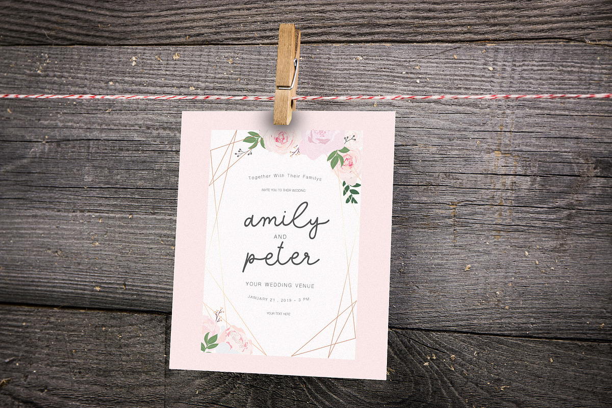 Rose Gold Wedding DIY Bundle Set, a Decorative Illustration by MooBeer (Photo 3 of 8)