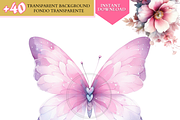 Watercolor Pink butterflies clipart, a Decorative Illustration by VM PARTYS  BY TAIRUMA (Thumbnail 2 of 8)