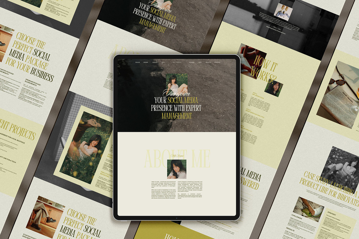 Social Media Managers Canva Website, a Websites & App Template by Amaré Creative (Photo 1 of 6)