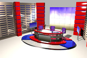 TV News Studio 004, a Furniture 3D Model by akerStudio (Thumbnail 2 of 5)