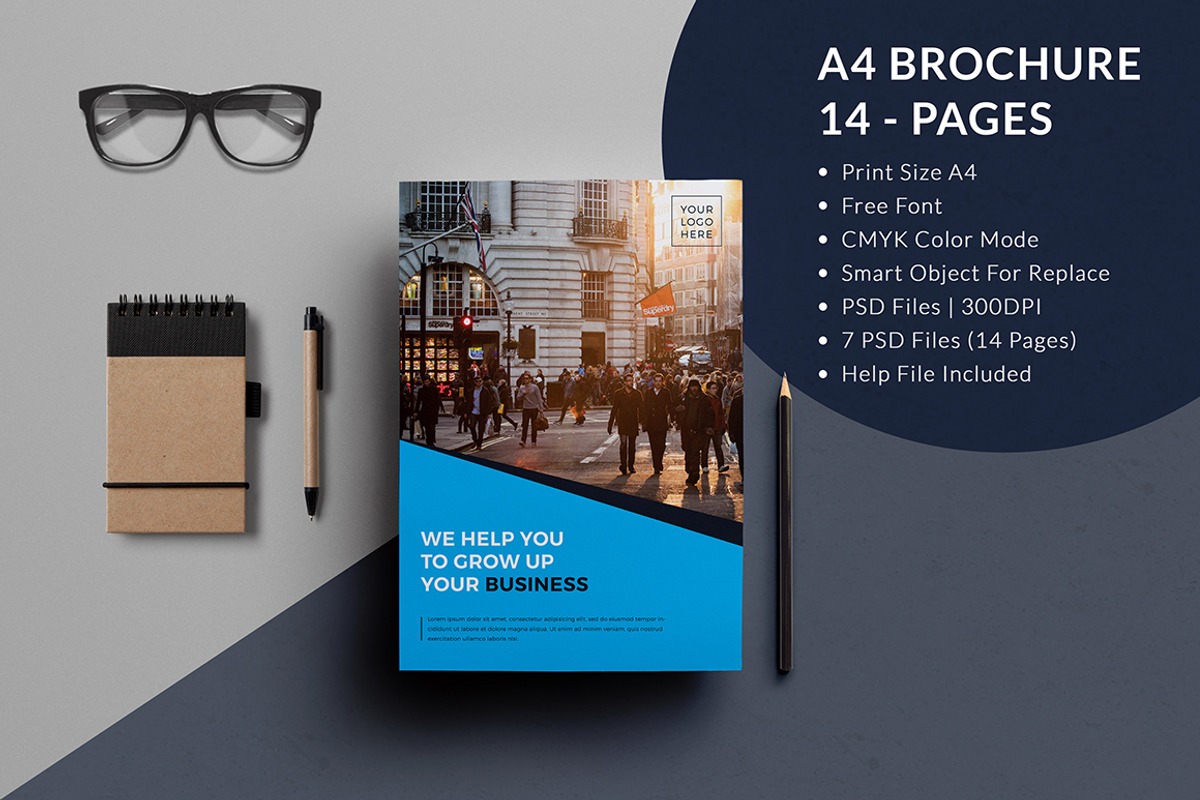 A4 Business Brochure Template, a Brochure Template by Divergent Studio (Photo 1 of 8)
