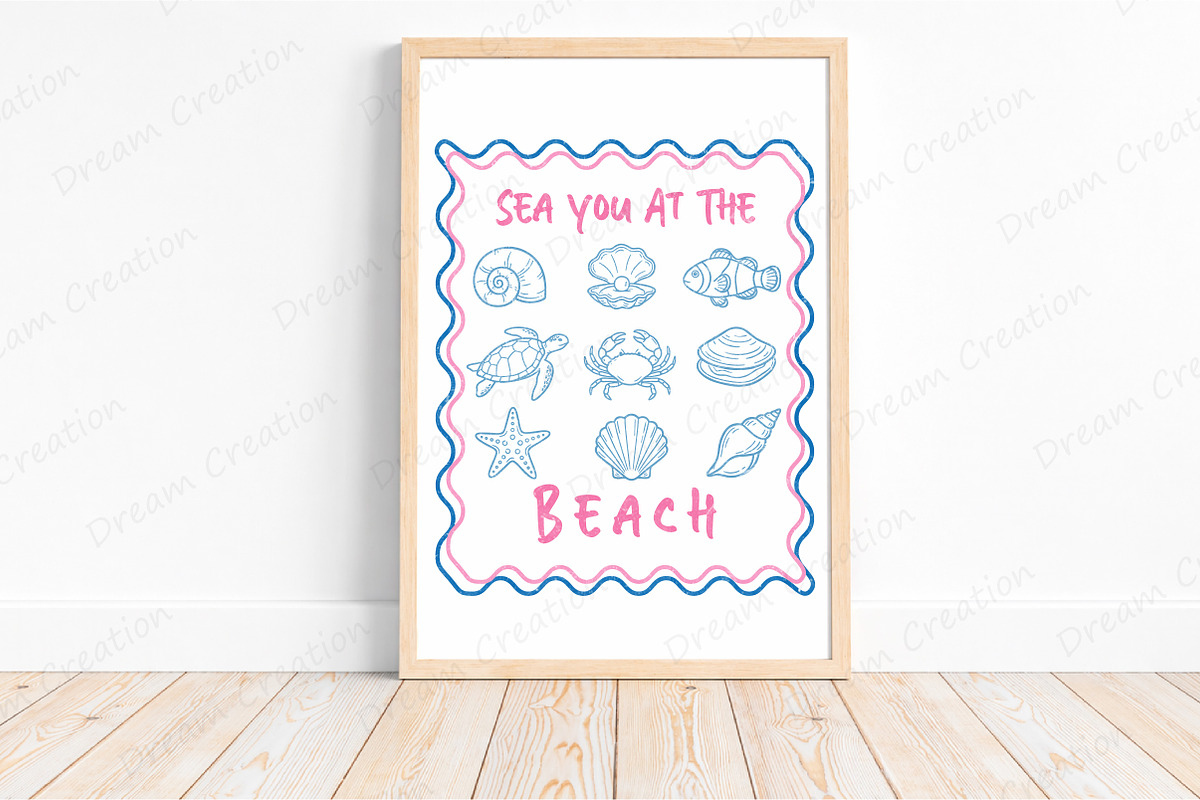 Summer Coastal PNG Hand Drawn Line A, an Illustration by Dream Creation (Photo 3 of 7)