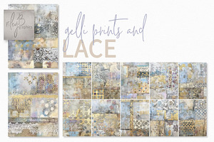 Gelli Prints And Lace