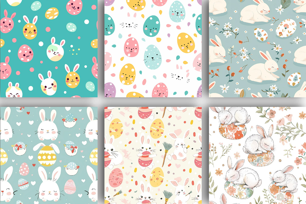 Cute Easter Painted Seamless Pattern, a Pattern Graphic by DreamCafeArt (Photo 3 of 7)