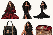 Dark Queen Clipart Bundle, an Object Illustration by BusyDaydesign (Thumbnail 2 of 7)