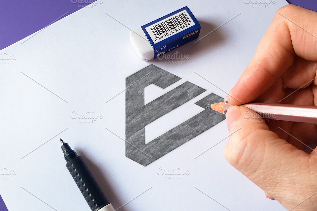 E Logo | E Letter Triangle Logo, a Branding & Logo Template by Amadul11 (Photo 3 of 4)