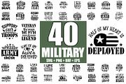 Military SVG Bundle 40 Designs, an Illustration by ZoomkSVG (Thumbnail 1 of 7)