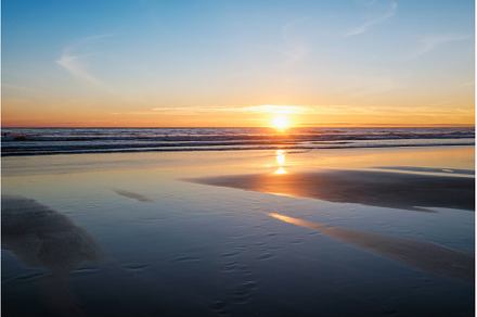 Atlantic ocean sunset with surging, a Nature Photo by f9photos