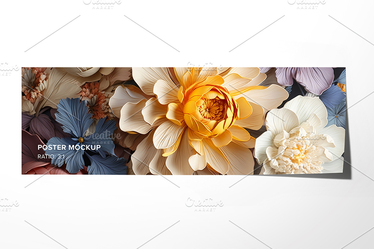 Front Poster Mockup Glossy Ratio 3x1, a Merchandise Mockup by Mockups by Carlos Viloria (Photo 4 of 5)