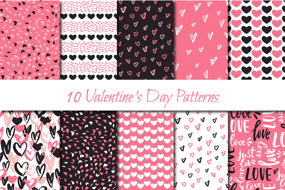 Valentine's day patterns collection, a Pattern Graphic by Cozy pattern shop (Photo 1 of 4)