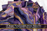 Royal Purple Agate Digital Paper Set, a Background Graphic by V Design Creator (Thumbnail 1 of 12)
